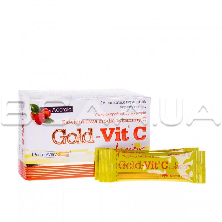 Olimp Labs, Gold-Vit C Junior (Витамин C для детей), 15 пакетов Купить ...