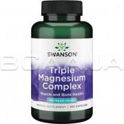 Swanson, Triple Magnesium Complex (Магний), 400 mg, 100 Capsules