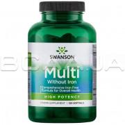Swanson, Multi Without Iron, High Potency, 120 Softgels