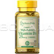 Puritans Pride, Vitamin D3 25 mcg (1,000 IU), 100 Rapid Release Softgels