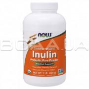 Now Foods, Certified Organic Inulin, Prebiotic Pure Powder, 454 g