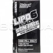 Nutrex, Lipo-6 Black Stim-Free, Ultra Concentrate, 60 Black-Caps (US)