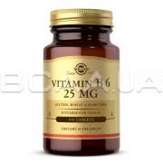 Solgar, Vitamin B6 25 mg (Витамин Б), 100 Tablets