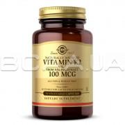 Solgar, Vitamin K2 (Витамин K2) MK-7 100 mcg, Naturally Sourced, 50 Vegetable Capsules