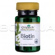 Swanson, Biotin (Биотин) 5,000 mcg, 30 Capsules