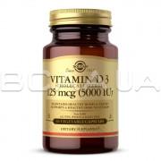 Solgar, Vitamin D3 (Cholecalciferol) 125 mcg (5,000 IU), 60 Vegetable Capsules