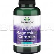 Swanson, Triple Magnesium Complex (Магний), 400 mg, 300 Capsules