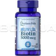 Puritans Pride, Biotin (Биотин) 5000 mcg, 60 Rapid Release Softgels