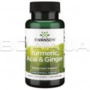 Swanson, Turmeric, Acai & Ginger 60 Capsules