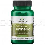 Swanson, Turmeric 720 mg, Full Spectrum, 30 Capsules