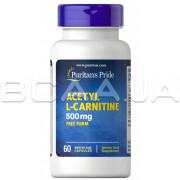Puritans Pride, Acetyl L-Carnitine 500 mg, 60 Rapid Release Capsules