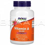 Now Foods, Vitamin A (Вітамін А), 25,000 IU, 250 Softgels