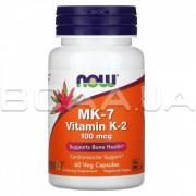 Now Foods, MK-7 Vitamin K-2, 100 mcg, 60 Veg Capsules