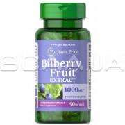 Puritans Pride, Bilberry Fruit Extract 1000 mg, 90 Rapid Release Softgels