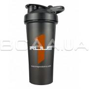 Rule1, Shaker Cup, Black (Orange Logo), 700 ml