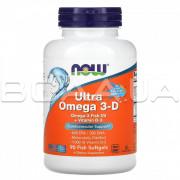 Now Foods, Ultra Omega 3-D, 600 EPA | 300 DHA, 90 Fish Softgels