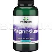 Swanson, Magnesium (Магний) 200 mg, 500 Capsules