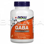 Now Foods, Chewable GABA (Жевательная ГАМК), 90 Chewables