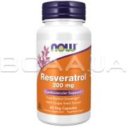 Now Foods, Resveratrol 200 mg, 60 Veg Capsules