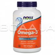 Now Foods, Omega-3, Molecularly Distilled (Молекулярно Дистиллированные Омега-3), 180 Softgels