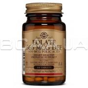Solgar, Folate (Фолиевая кислота) 666 MCG DFE (Folic Acid 400 mcg), 100 Tablets