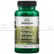 Swanson, Ginkgo Biloba Extract (Экстракт Гинкго Билоба) 60 mg, 120 Capsules