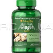 Puritans Pride, Ginger Root 550 mg (Корень Имбиря), 200 Rapid Release Capsules