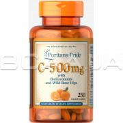 Puritans Pride, Vitamin C-500 mg with Bioflavonoids & Rose Hips, 250 Coated Caplets