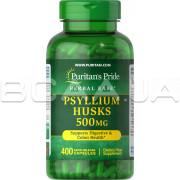 Puritans Pride, Psyllium Husks 500 mg (Псиллиум), 400 Rapid Release Capsules