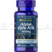 Puritans Pride, Alpha Lipoic Acid 600 mg (Альфа-Ліпоєва Кислота), 60 Capsules