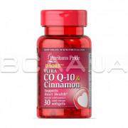 Puritans Pride, Q-SORB Ultra Co Q-10 200 mg & Cinnamon (Коэнзим и Корица), 30 Rapid Release Softgels