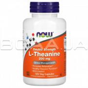 Now Foods, Double Strength L-Theanine (Теанин), 200 mg, 120 Veg Capsules