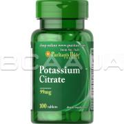 Puritans Pride, Potassium Citrate 99 mg (Цитрат Калия), 100 Tablets