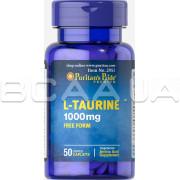 Puritan's Pride, L-Taurine 1000 mg (Таурин), 50 Coated Caplets