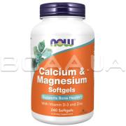Now Foods, Calcium & Magnesium with Vitamin D-3 and Zinc (Кальцій, Магній, Вітамін Д-3 та Цинк), 240 Softgels