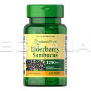 Puritans Pride, Elderberry Sambucus 1250 mg (Бузина), 60 Rapid Release Softgels