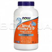 Now Foods, Ultra Omega 3-D, 600 EPA | 300 DHA, 180 Fish Softgels