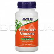 Now Foods, American Ginseng 500 mg (Американский Женьшень), 100 Veg Capsules