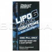 Nutrex Research, Lipo-6 Black Nighttime, Ultra Concentrate, 30 Black-Caps