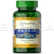 Puritans Pride, Borage Oil 1000 mg (Масло Огуречника), 100 Rapid Release Softgels
