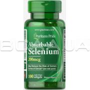 Puritans Pride, Absorbable Selenium 200 mcg (Абсорбируемый Селен), 100 Rapid Release Softgels