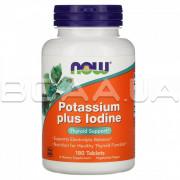 Now Foods, Potassium Plus Iodine (Калий и Йод), 180 Tablets