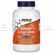 Now Foods, Acetyl-L-Carnitine 500 mg, 200 Veg Capsules