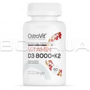 Ostrovit, Vitamin D3 8000 IU + K2 (Витамин Д + К), 60 Tablets