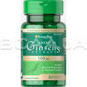 Puritans Pride, American Ginseng Extract 500 mg (Женьшень), 30 Rapid Release Capsules