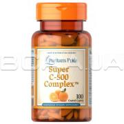 Puritans Pride, Super C-500 Complex (Вітамін C), 100 Coated Caplets