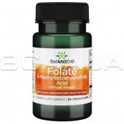 Swanson, Folate 5-Methyltetrahydrofolic Acid, High Potency Bioactive Form, 30 Veggie Capsules