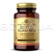 Solgar, Biotin 10000 mcg (Биотин), 60 Vegetable Capsules