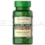 Puritans Pride, Natural Flax Oil 1200 mg, 200 Rapid Release Softgels