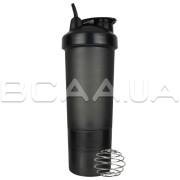 Shaker, Double Container, Black, 600 ml